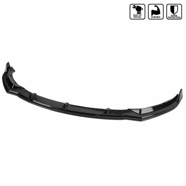 Overtime Glossy Black Front Bumper Lip for 2019-2020 Tesla Model 3 OV3737200